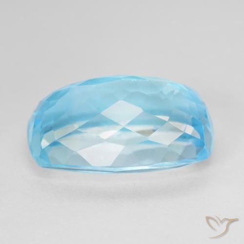 Topacio Azul Suizo natural de 16.97 ct, Forma Cojín, VVS-VS
