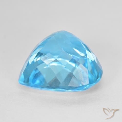 Topacio Azul Suizo natural de 12.90 ct, En forma de pera, VS
