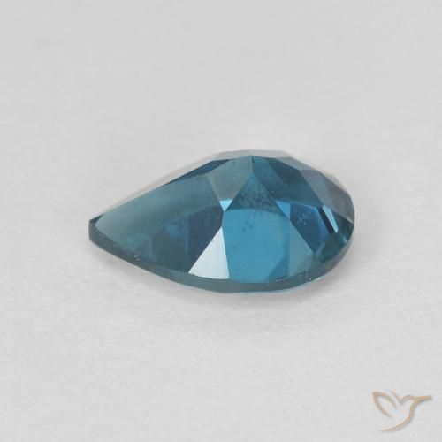 Topacio Azul Londres natural de 0.80 ct, En forma de pera, VVS-VS