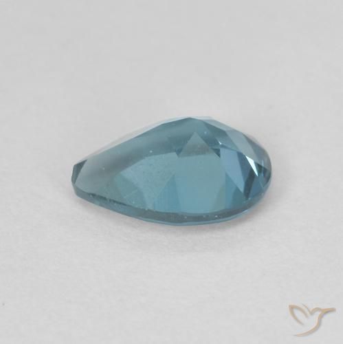 Topacio Azul Londres natural de 0.76 ct, En forma de pera, VVS-VS