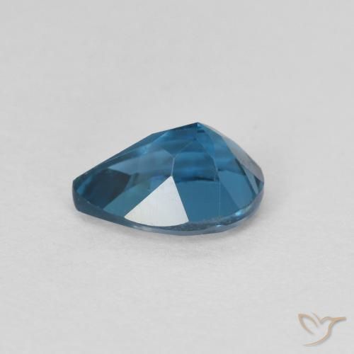 Topacio Azul Londres natural de 0.92 ct, En forma de pera, VS