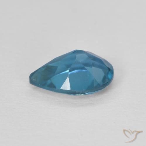 Topacio Azul Londres natural de 0.80 ct, En forma de pera, VVS