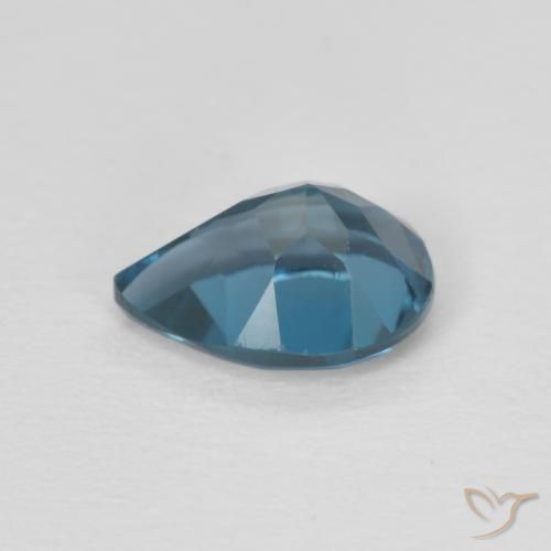 Topacio Azul Londres natural de 0.87 ct, En forma de pera, VVS