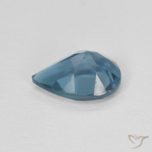 Topacio Azul Londres natural de 0.85 ct, En forma de pera, VVS
