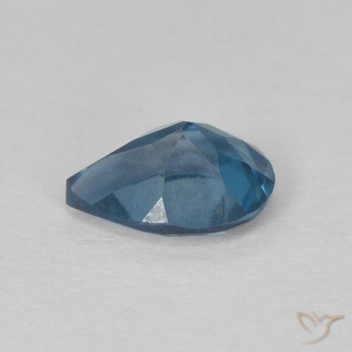 Topacio Azul Londres natural de 0.84 ct, En forma de pera, VS