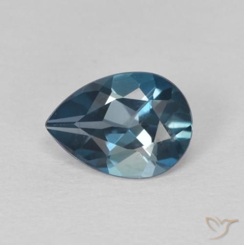 0.83ct Natural Azul Londres Topacio, En forma de pera, VS