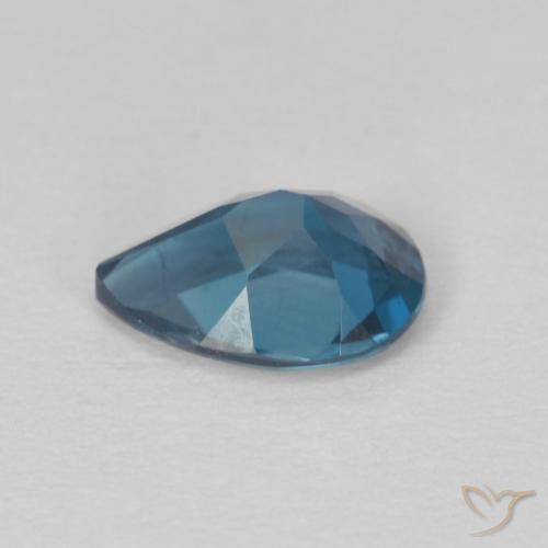 Topacio Azul Londres natural de 0.83 ct, En forma de pera, VS