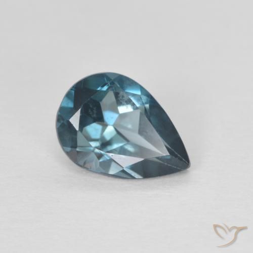 0.83ct Natural Azul Londres Topacio, En forma de pera, VVS