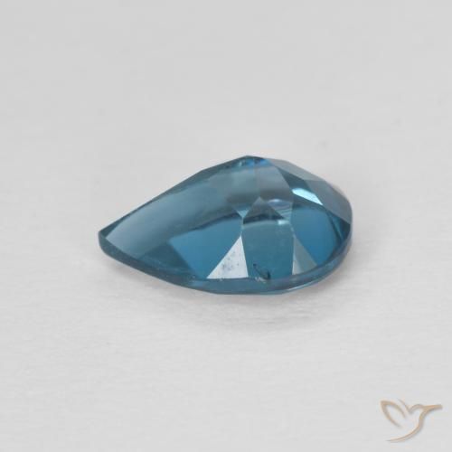 Topacio Azul Londres natural de 0.83 ct, En forma de pera, VVS