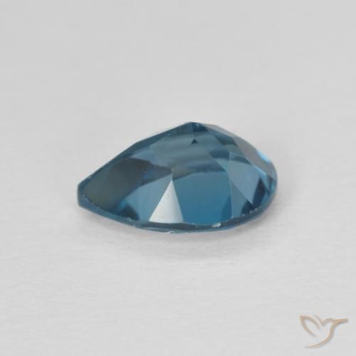 Topacio Azul Londres natural de 0.85 ct, En forma de pera, VVS