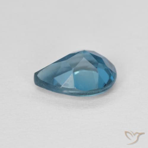 Topacio Azul Londres natural de 0.88 ct, En forma de pera, VVS