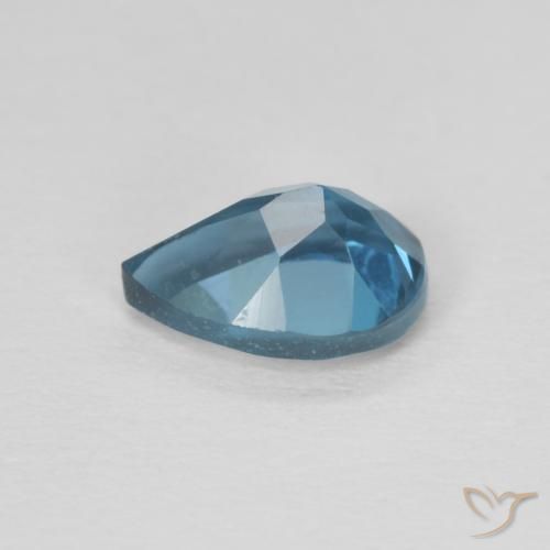 Topacio Azul Londres natural de 0.88 ct, En forma de pera, VVS
