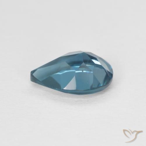 Topacio Azul Londres natural de 0.85 ct, En forma de pera, VVS