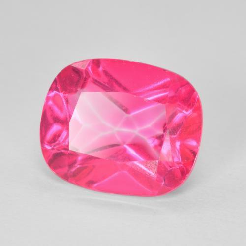 Topacio Magenta intenso natural de 6.50 ct, Forma Cojín, VVS