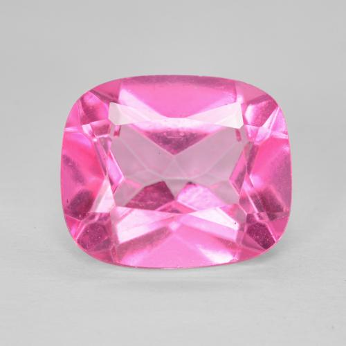 6.41ct Natural Medium Dark-Pink Topacio, Forma Cojín, VVS