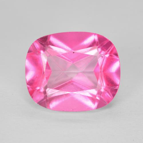 Topacio rosa natural de 7,28 ct, corte cojín, VVS