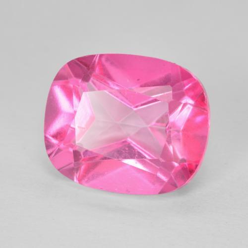 Topacio rosa natural de 7,28 ct, corte cojín, VVS