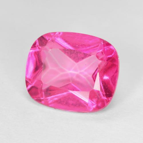 Topacio Magenta intenso natural de 6.22 ct, Forma Cojín, VVS-VS