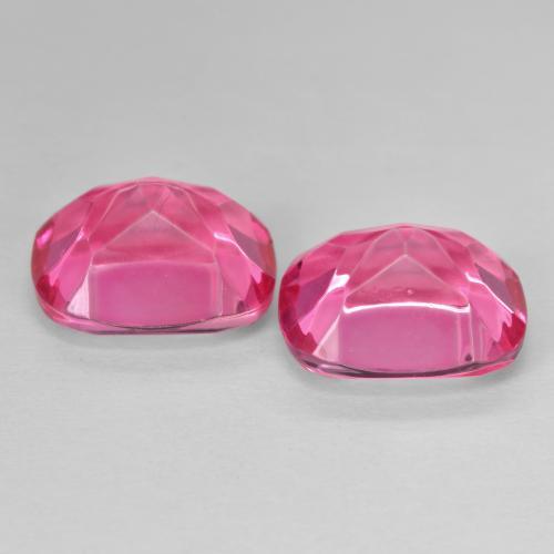 Gemas de Topacio Rosado intenso natural de 13.48 ct, Forma Cojín, VVS-VS