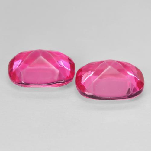 Gemas de Topacio Rosado medio natural de 12.49 ct, Forma Cojín, VVS