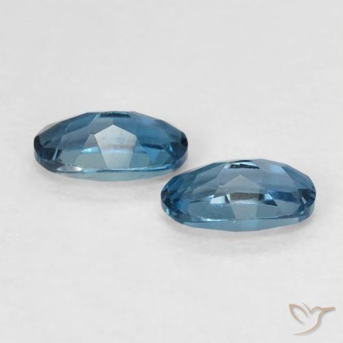 Gemas de Topacio Azul Londres natural de 0.59 ct, Ovalada, VVS