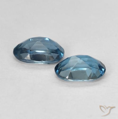 Gemas de Topacio Azul Londres natural de 1.08 ct, Ovalada, VVS