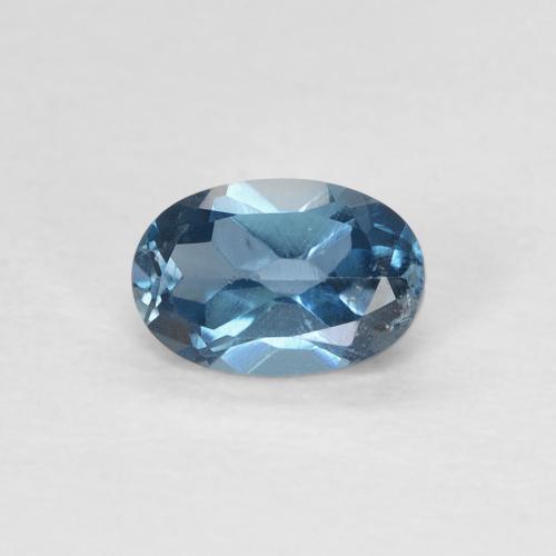 0.66ct Natural Azul Londres Topacio, Ovalada, VS