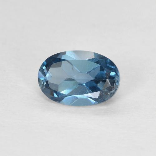 Topacio Azul Londres natural de 0.66 ct, Ovalada, VS