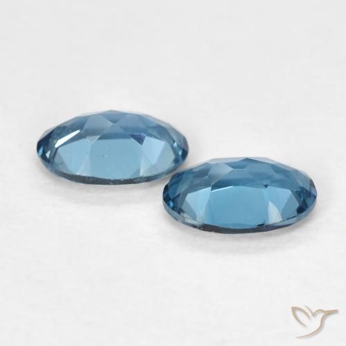 Gemas de Topacio Azul Londres natural de 0.99 ct, Ovalada, VVS