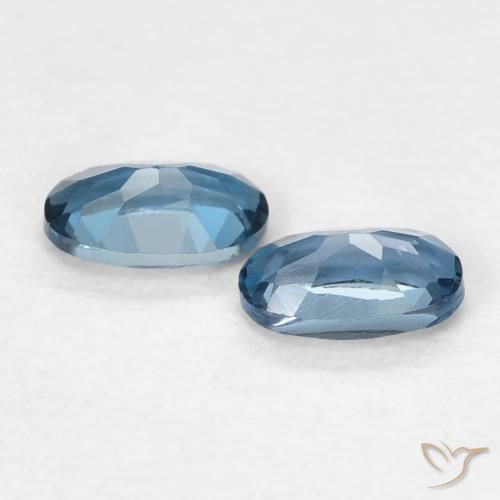 Gemas de Topacio Azul Londres natural de 0.58 ct, Ovalada, VVS