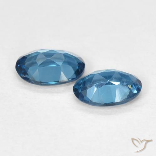 Gemas de Topacio Azul Londres natural de 1.05 ct, Ovalada, VVS