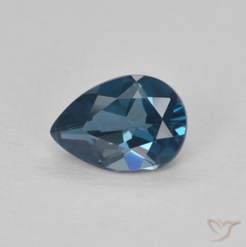 0.86ct Natural Azul Londres Topacio, En forma de pera, VVS-VS