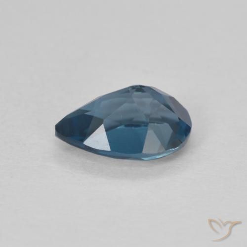 Topacio Azul Londres natural de 0.86 ct, En forma de pera, VVS-VS