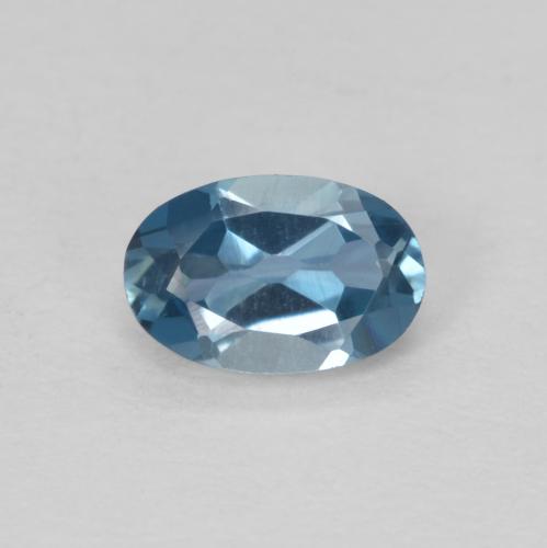 0.57ct Natural Azul Londres Topacio, Ovalada, VVS-VS