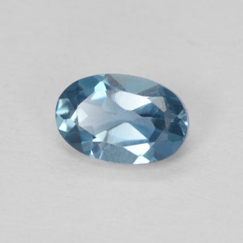 Topacio Azul Londres natural de 0.57 ct, Ovalada, VVS-VS