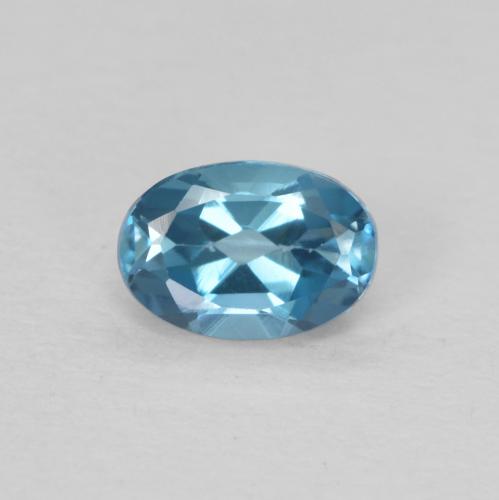 0.59ct Natural Azul Londres Topacio, Ovalada, VS