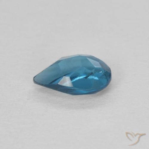 Topacio Azul Londres natural de 0.53 ct, En forma de pera, VS
