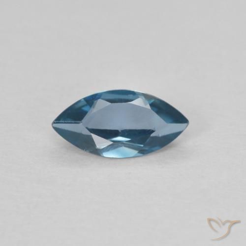 Topacio Azul Londres natural de 0.46 ct, Marquesa, VS