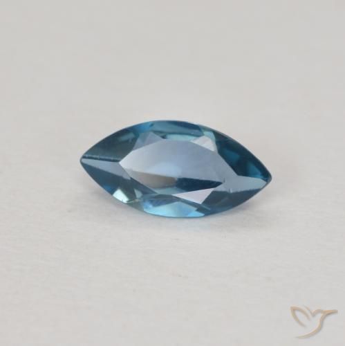 Topacio Azul Londres natural de 0.46 ct, Marquesa, VS