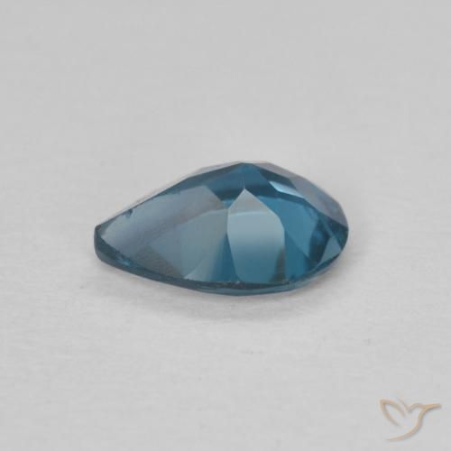 Topacio Azul Londres natural de 0.76 ct, En forma de pera, VS