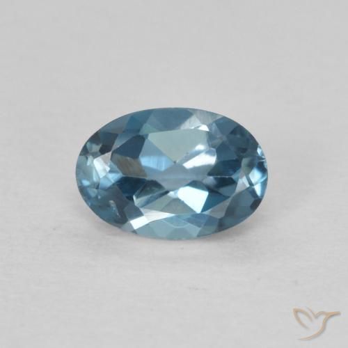 0.68ct Natural Azul Londres Topacio, Ovalada, VS