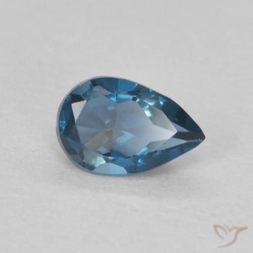 Topacio Azul Londres natural de 0.55 ct, En forma de pera, VVS