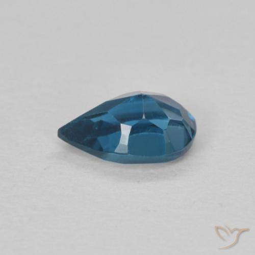 Topacio Azul Londres natural de 0.55 ct, En forma de pera, VVS