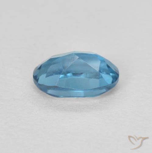 Topacio Azul Londres natural de 0.64 ct, Ovalada, VVS