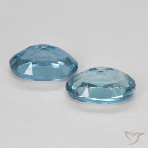 Gemas de Topacio Azul Londres natural de 1.17 ct, Ovalada, VVS-VS