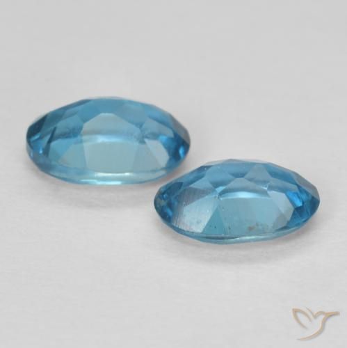 Gemas de Topacio Azul Londres natural de 1.17 ct, Ovalada, VVS-VS