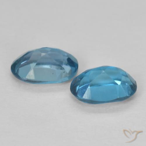 Gemas de Topacio Azul Londres natural de 1.14 ct, Ovalada, VVS-VS