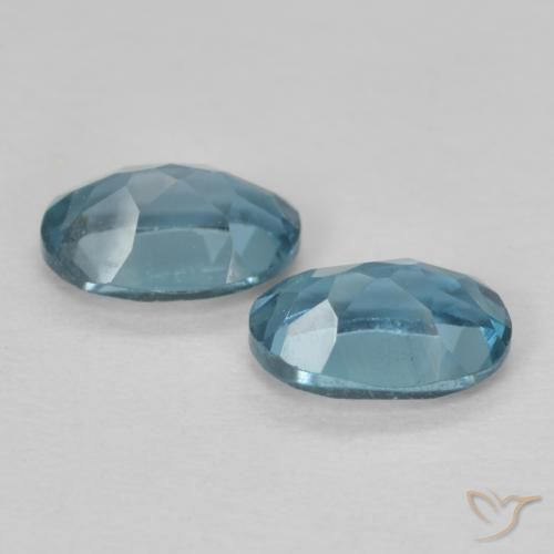 Gemas de Topacio Azul Londres natural de 1.18 ct, Ovalada, VVS-VS