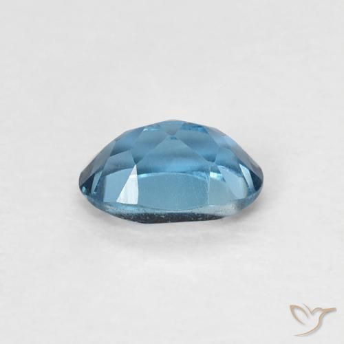 Topacio Azul Londres natural de 0.60 ct, Ovalada, VVS-VS