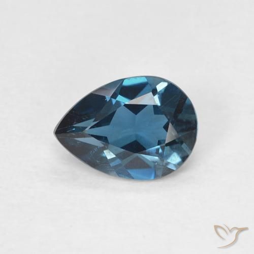 0.79ct Natural Azul Londres Topacio, En forma de pera, VVS-VS